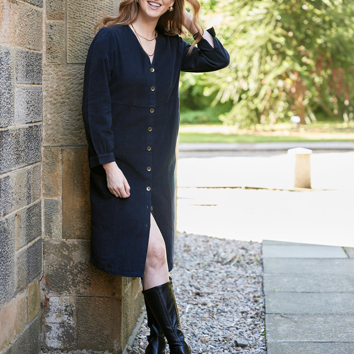 Aria | Women’s Elegant Plaid Midi Dress