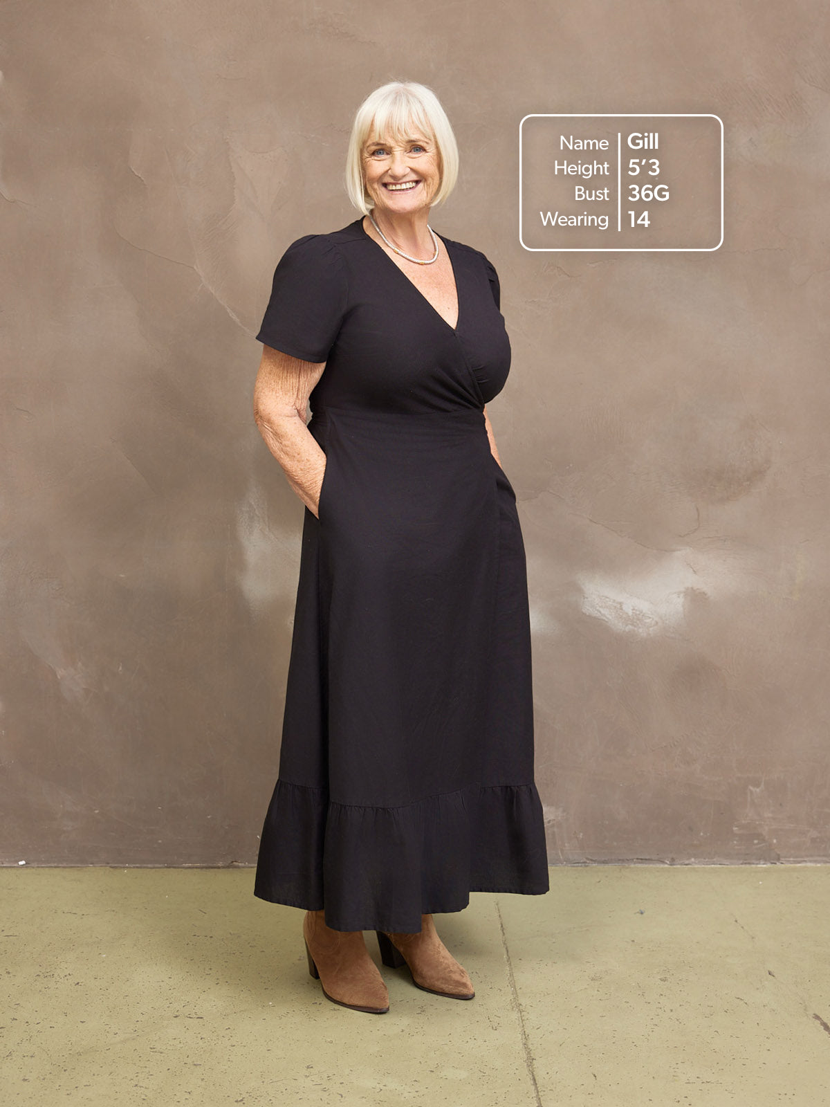 Brittany Wrap Dress - Black