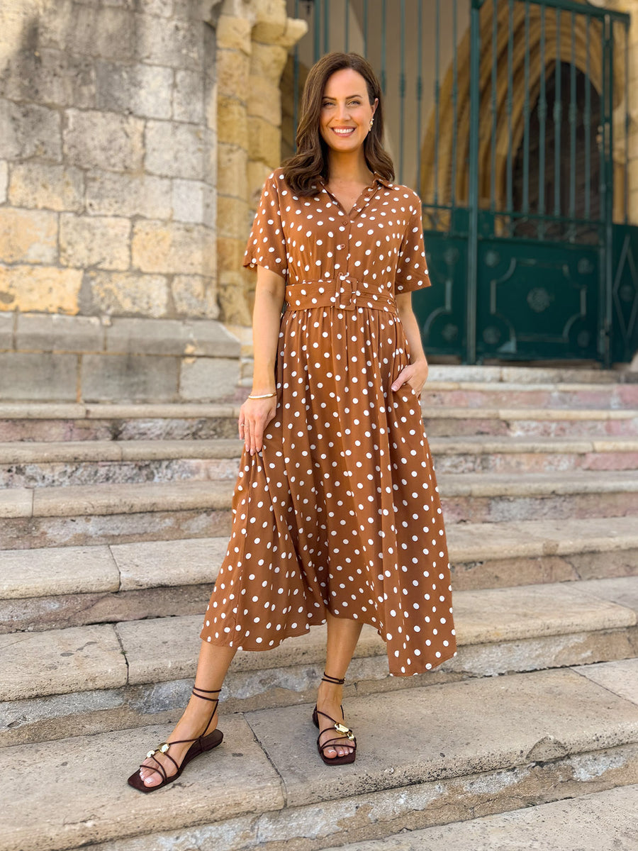 brown shirt dress Camilla Shirt Dress