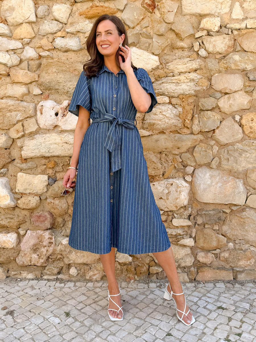 midi denim shirt dress Mel Denim Shirt Dress