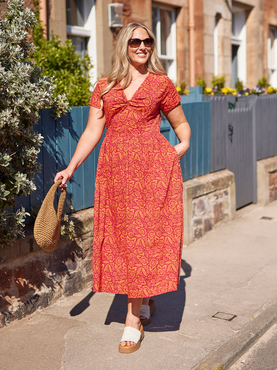 Claudia Floral Knot Dress - Sample