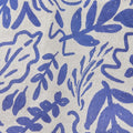 Fern Relaxed Dress - Blue & White Leaf Print