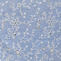 Jess Embroidered Tunic Dress - Blue & White