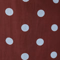 Rodica Puff Sleeve Dress - Brown & Blue Polka Dot