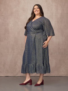 Lucy wears size 24 Regular