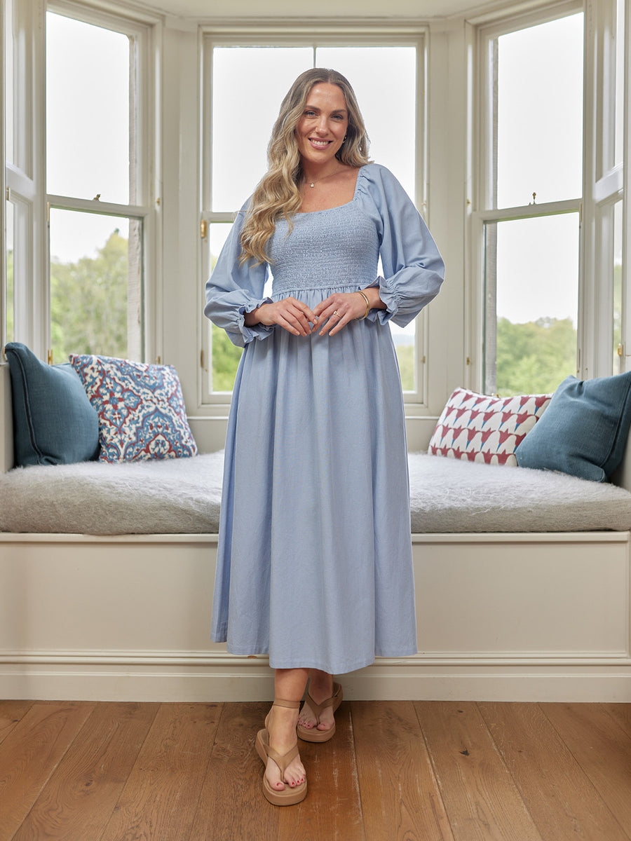 shirred dress Sam Shirred Dress