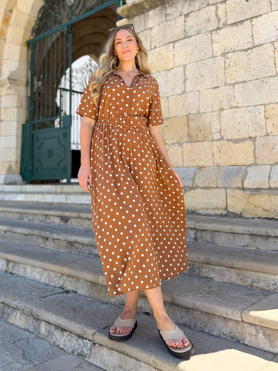 yellow and brown dress Camilla Shirt Dress