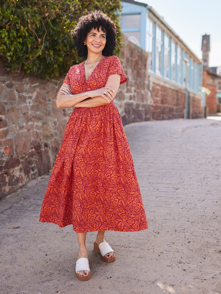 Claudia Floral Knot Dress - Sample