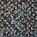 Maddie Long Sleeve V-Neck Dress - Paisley Print with Lurex
