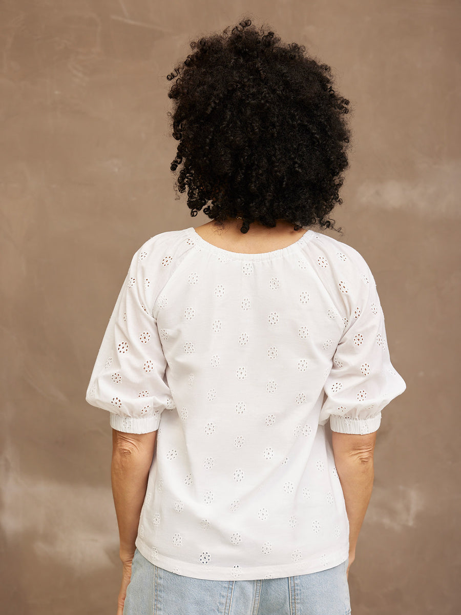 Florence Broderie Blouson Top