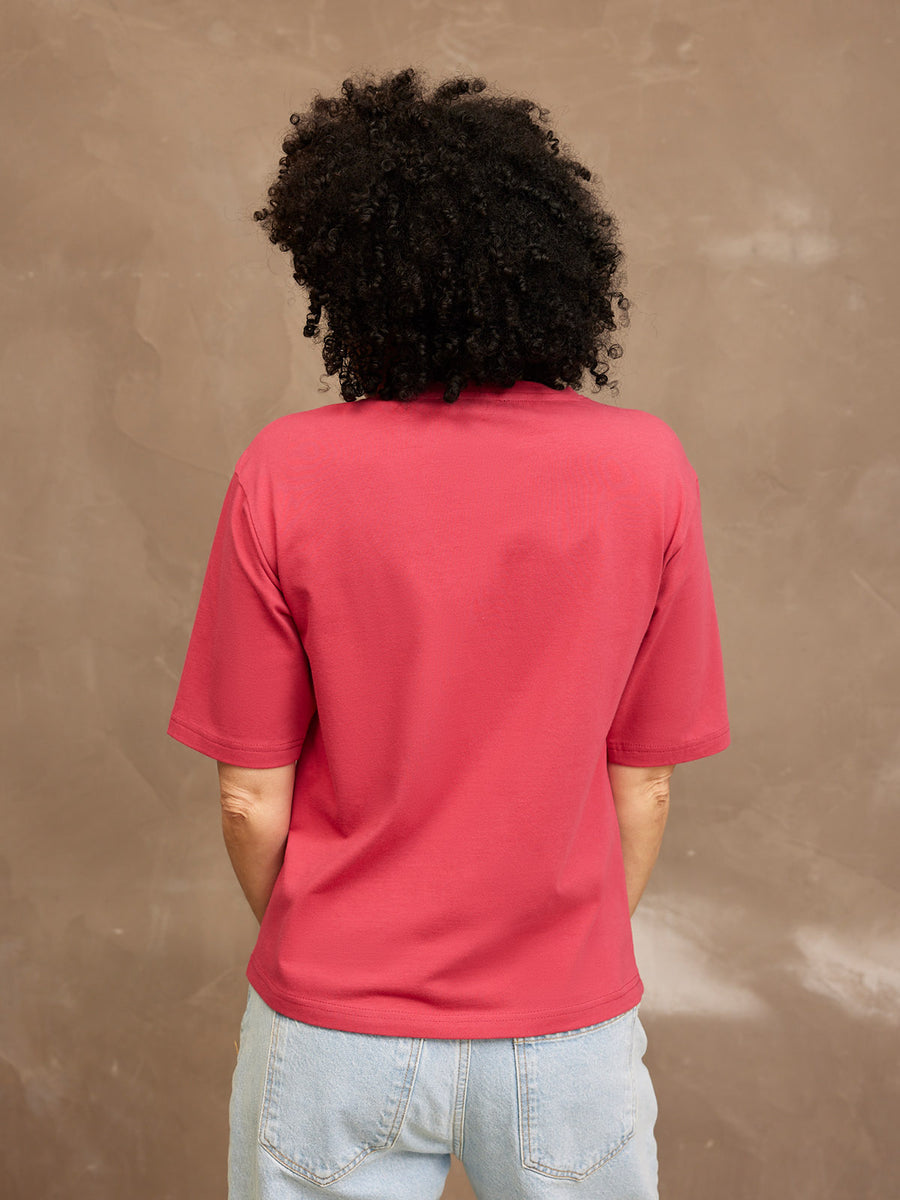 Penny - Crew Neck T Shirt - Pink