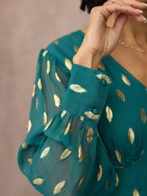 _0002s_0001_C26-Loulou-V-Neck-Long-Sleeve-Lurex-Dress-Teal-Gold-DETAIL-07.jpg