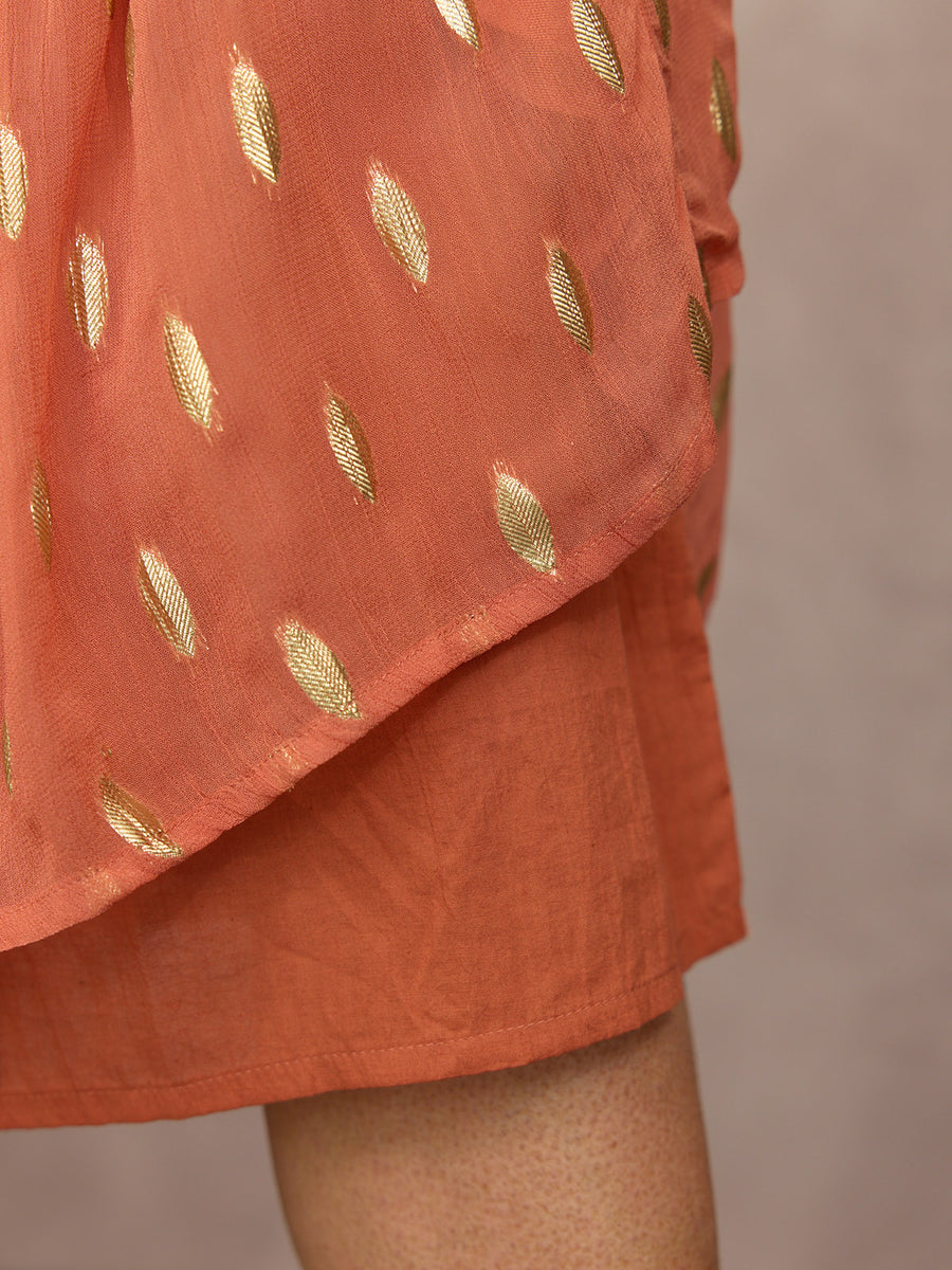 Stephanie Lurex Skirt - Cinnamon & Gold