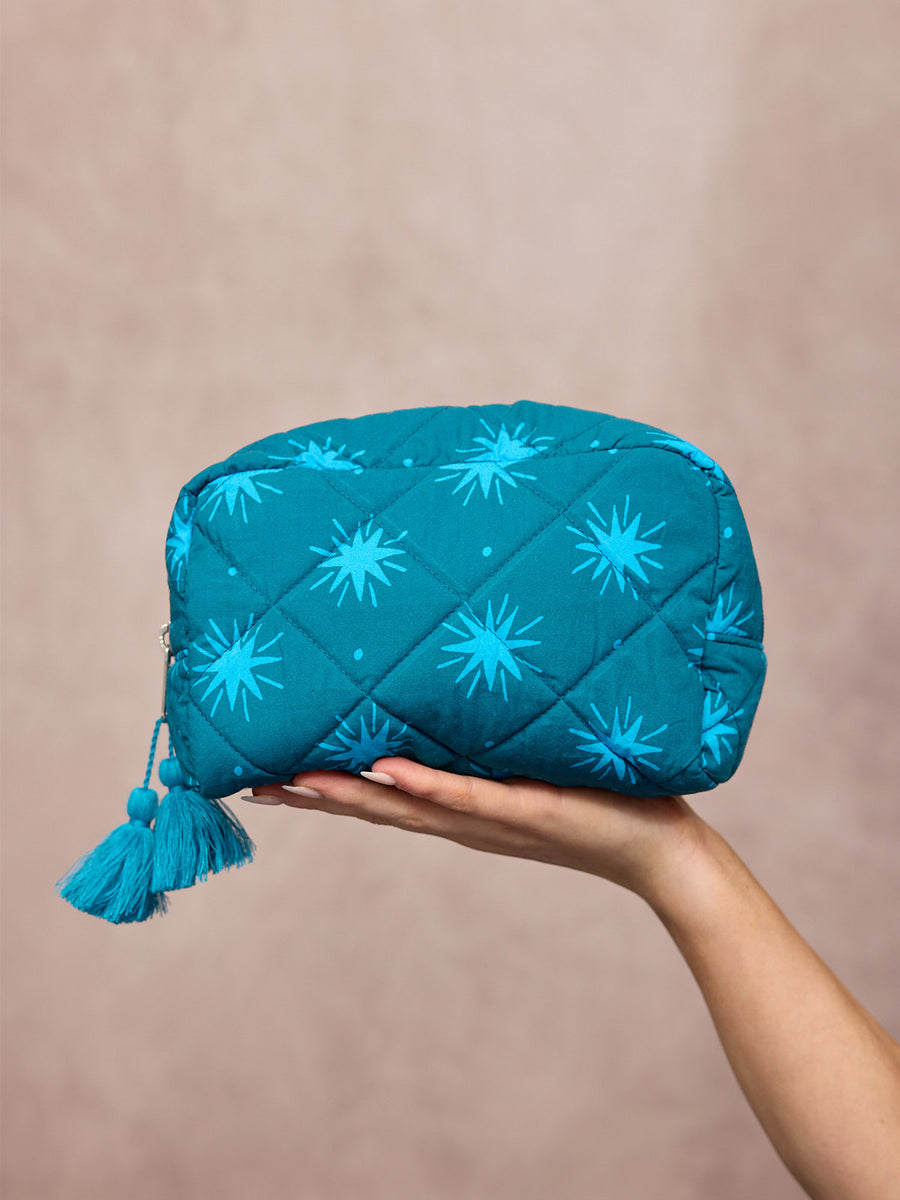 Mabel Washbag - Blue Star Print
