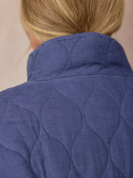 Nancy Quilted Cord Jacket - Blue