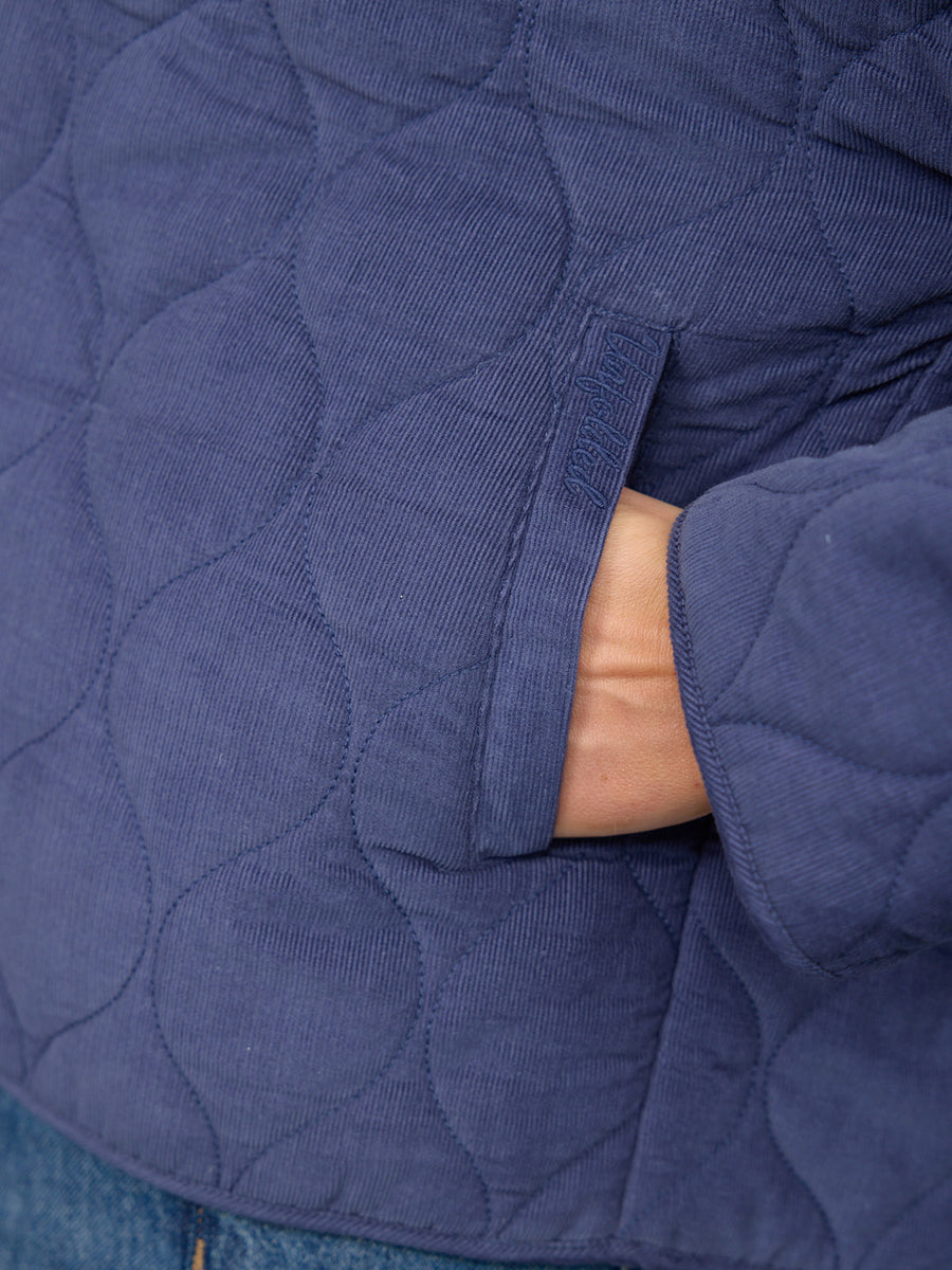 Nancy Quilted Cord Jacket - Blue