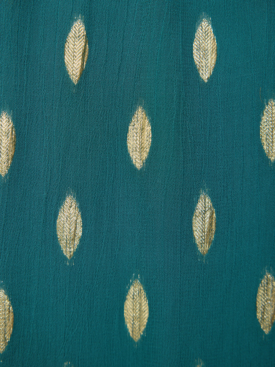 Stephanie Lurex Skirt - Teal & Gold