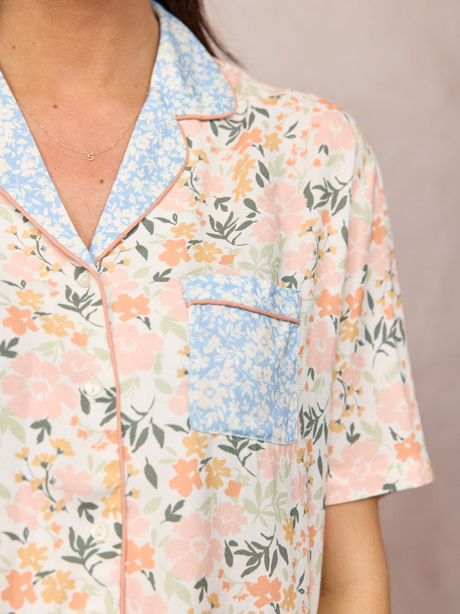 Mya Pyjama Short Set - Mixed Floral