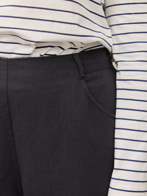 Pam Barrel Leg Trouser - Black