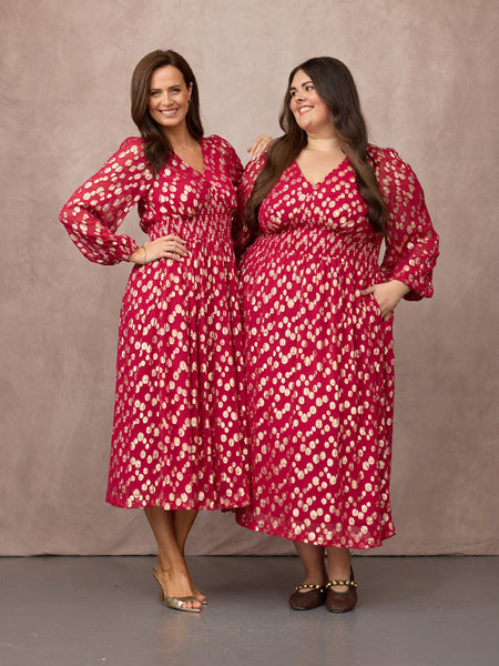 Lucy wears size 24 Regular