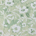 May Long Sleeve Shirred Neckline Dress - Green & White Watercolour Floral Print