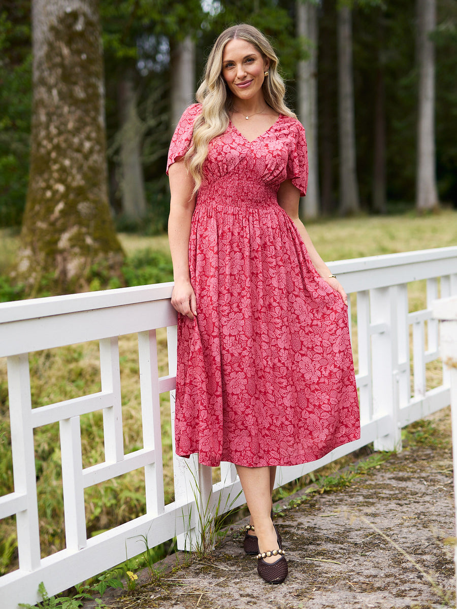 Maddie Short Angel Sleeve Dress