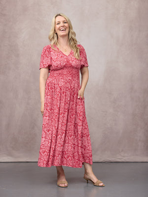 _0006s_0005_C25-Maddie-Short-Angel-Sleeve-Dress-Pink-&-Red-Abstract-Flower-Print-CUSTOMER-05.jpg