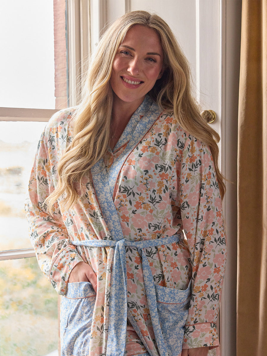 Peggy Long Sleeve Robe - Mixed Floral