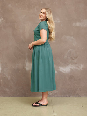 Claudia Green Knot Dress