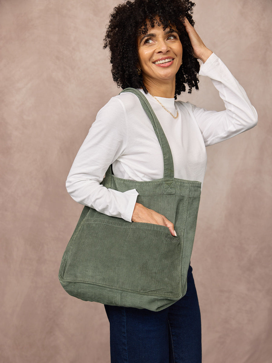 Caro Cord Bag - Green
