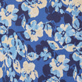 Linny Contrast Trim Dress - Blue Floral Print