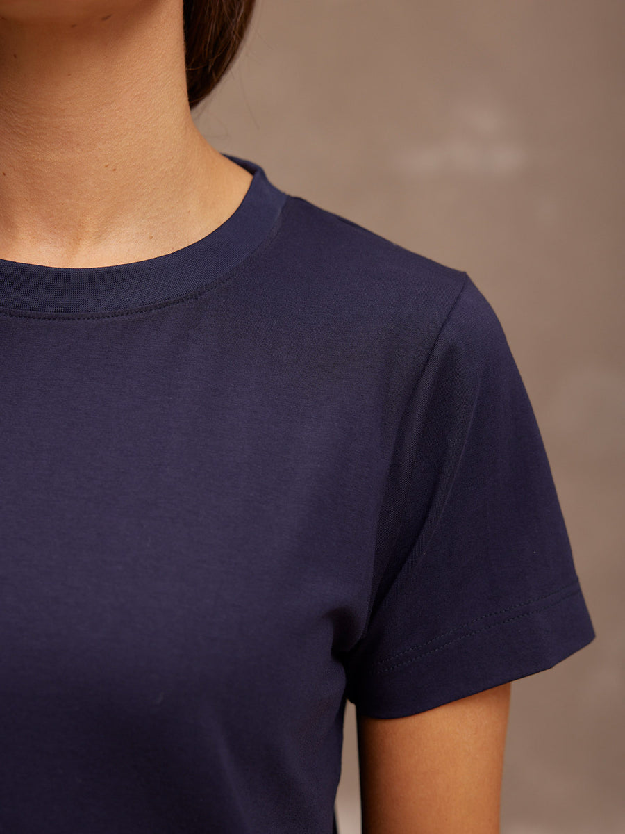 Adele Relaxed Tee - Navy