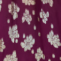 Niya Button Through Lurex Blouse - Plum & Gold