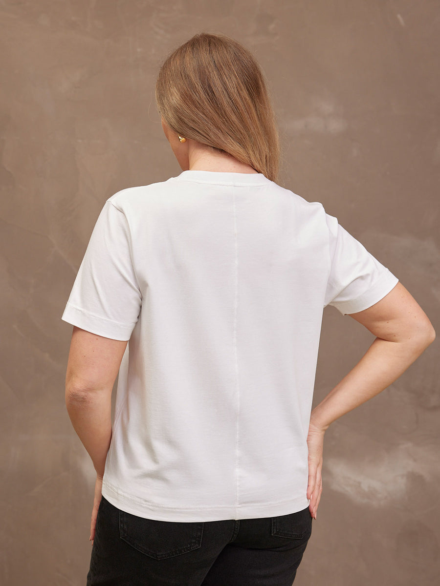 Adele Relaxed Tee - White