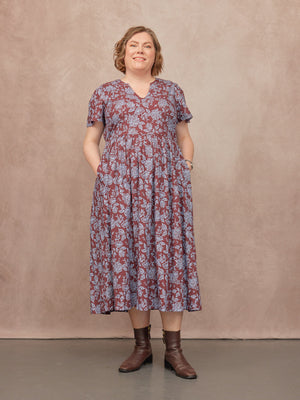 _0011s_0012_C24-Leah-Angel-Sleeve-Dress-Brown-and-Blue-Floral-Print-CUSTOMER-02.jpg
