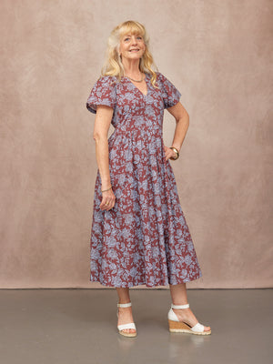 _0011s_0013_C24-Leah-Angel-Sleeve-Dress-Brown-and-Blue-Floral-Print-CUSTOMER-03.jpg