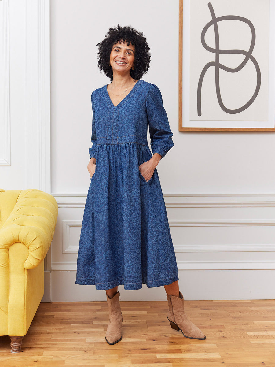 denim dress for womenlifestyle This is Unfolded Rhiona Denim Dress