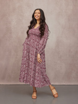 _0016s_0018_C24-Gillian-Shirred-Bodice-Dress-Maroon-Paisley-Print-CUSTOMER-04.jpg