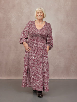 _0016s_0019_C24-Gillian-Shirred-Bodice-Dress-Maroon-Paisley-Print-CUSTOMER-05.jpg