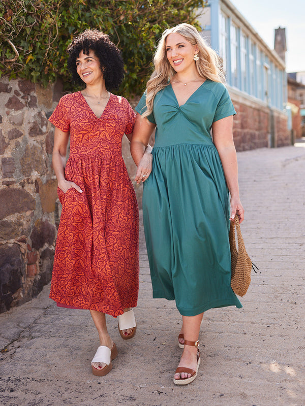 Claudia Green Knot Dress