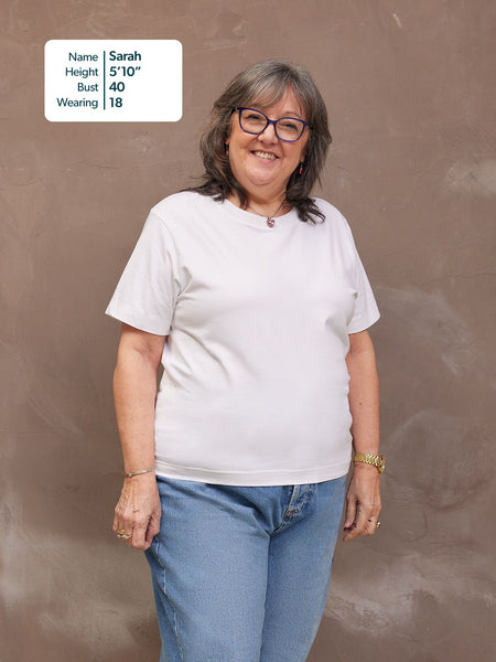 Adele Relaxed Tee - White