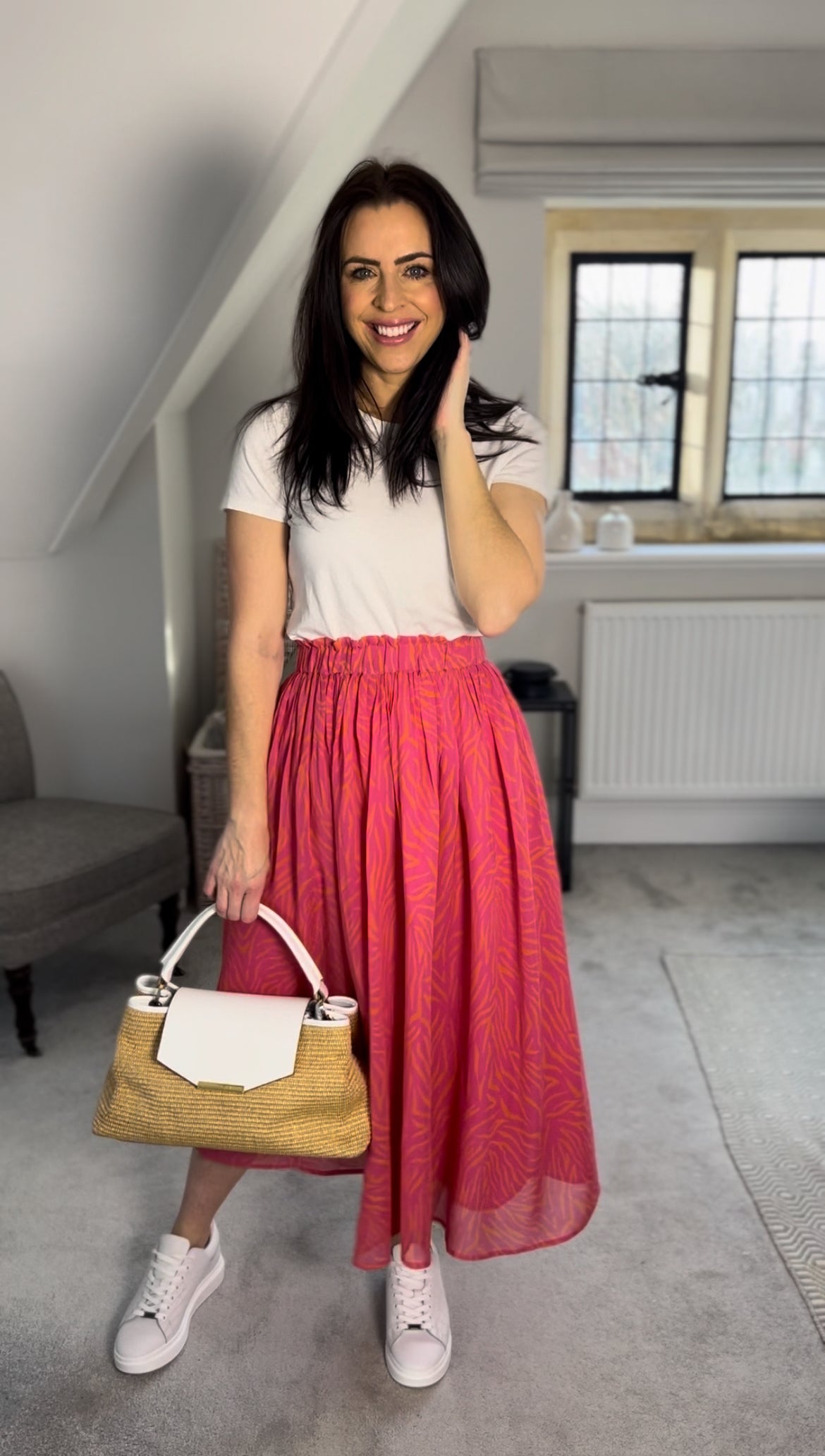 Paper bag waist outlet skirt