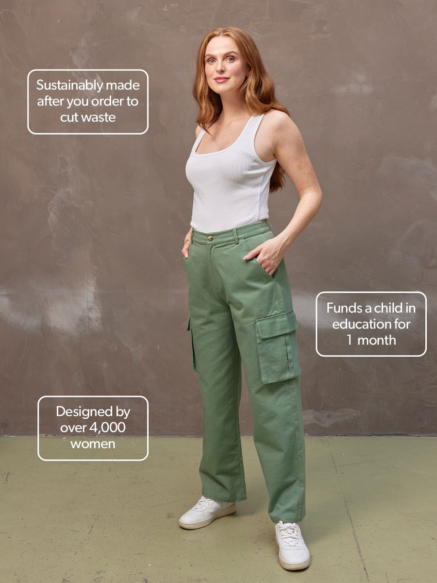 Angela - Cargo Trouser - Khaki - Sample