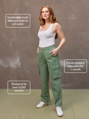 Angela - Cargo Trouser - Khaki