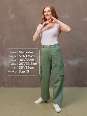 Angela - Cargo Trouser - Khaki