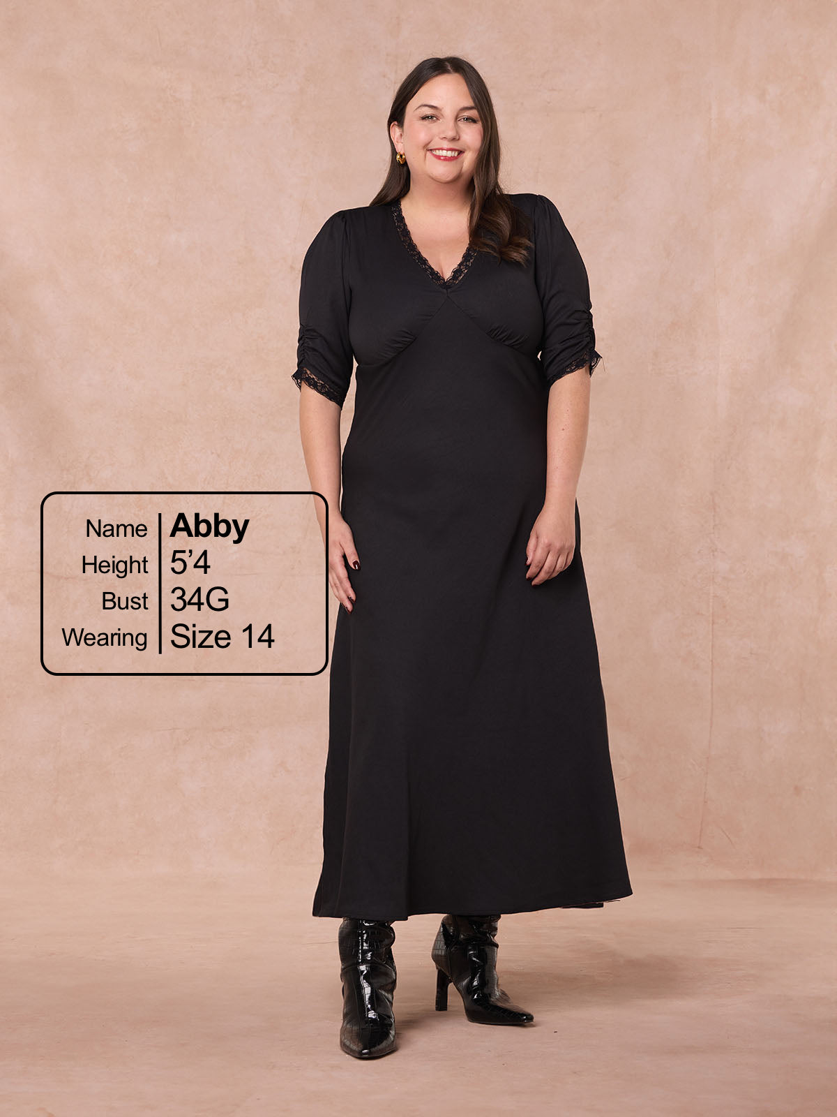 Angelica - Lace Trim Midi Dress - Black This is Unfolded Angelica - Lace Trim Midi Dress - Black This is Unfolded