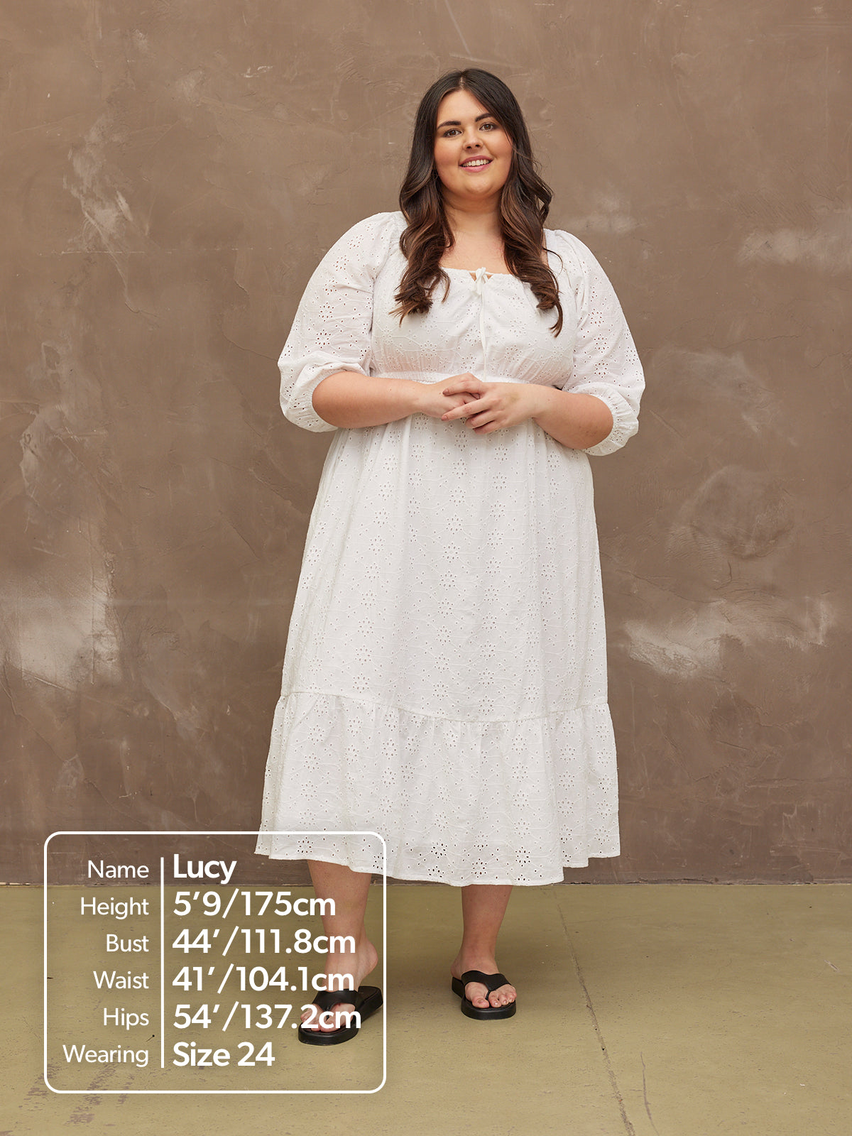 Plus size white midi dress online