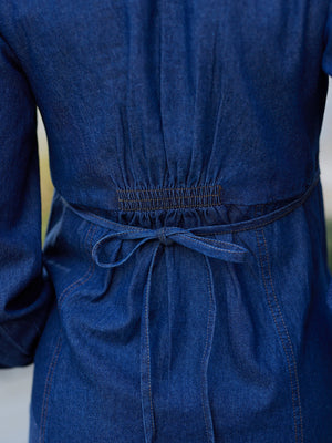 Anne - Button Through Denim Dress