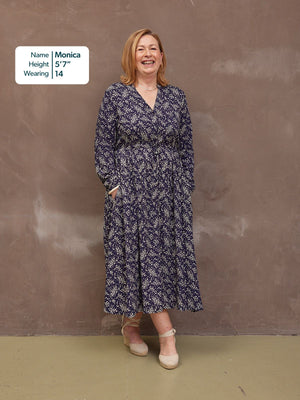 Ashleigh Shirt Dress - Navy Floral Print