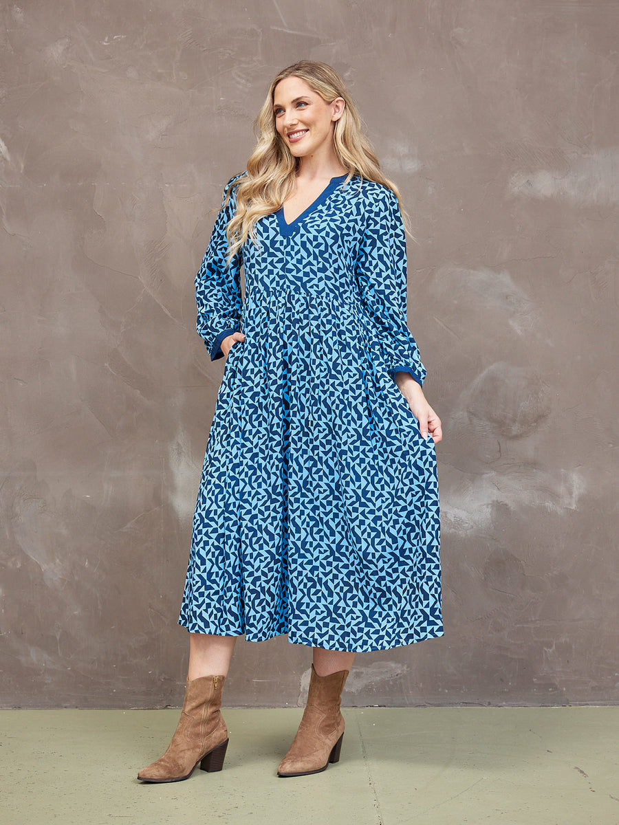 Barbara Geo Print Dress